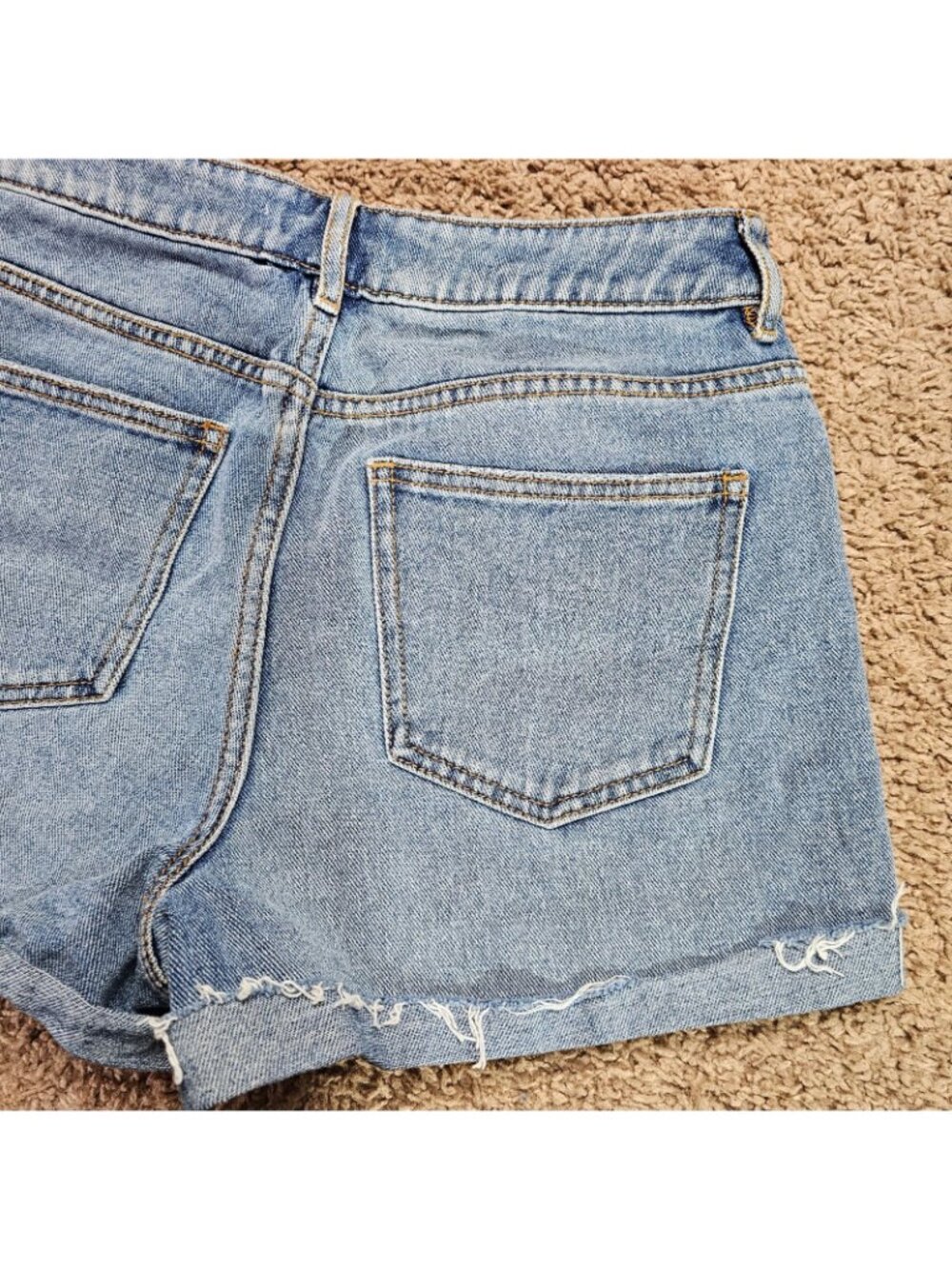 Pacsun Jean Shorts Womens 26 Blue Mom Short Distressed Cuffed Denim - Picture 5 of 9